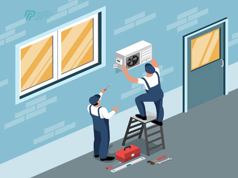 سرویس کولر گازی پنجره ای در منزل